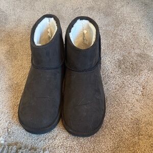 Brown Faux Shearling Ankle Boots